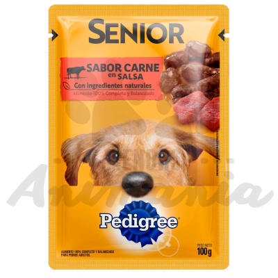 PEDIGREE POUCH PERROS SENIOR SABOR A CARNE 100 GR