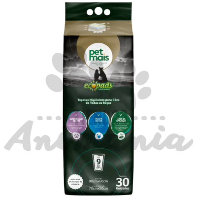 PETMAIS ECOPADS TAPETES HIGIENICOS 80x60 CM 30 UNIDADES1
