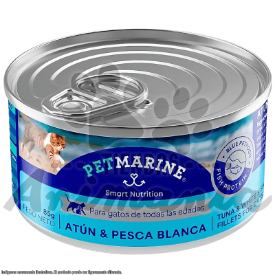 PET MARINE GATO LATA ATUN Y PESCADO BLANCO 85 GR