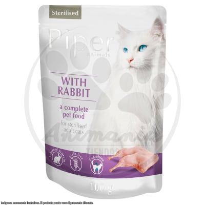 PIPER POUCH CAT CONEJO 100 GR1