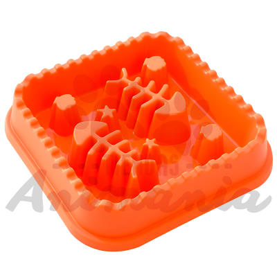 PLATO DE ALIMENTACIÓN LENTA CON DISEÑO HUESOS DE PESCADOS PARA PERROS O GATOS