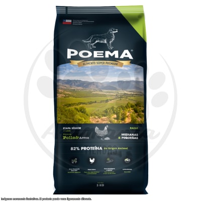 POEMA ALIMENTO PARA PERROS SENIOR PEQUEÑO Y MEDIANO SABOR A POLLO DE 12 KG