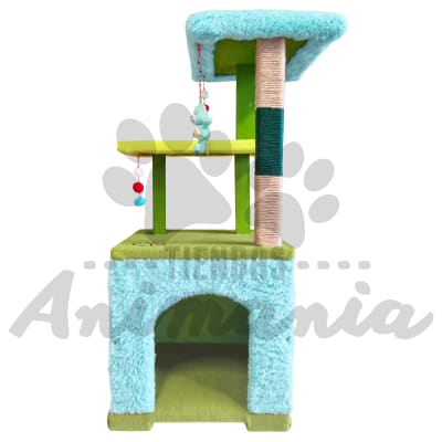 RASCADOR INDEPENDIENTE TRES PISOS DISEÑO TURQUESA Y VERDE1