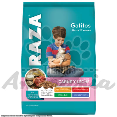 RAZA GATITOS CACHORROS CARNE Y LECHE 8 KG