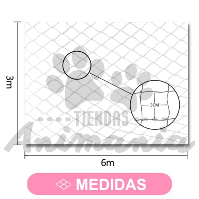 PAWISE RED PARA GATOS EN BALCONES TRANSPARENTE TALLA L