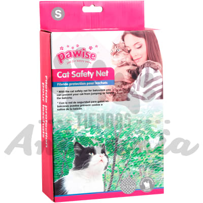 PAWISE RED PARA GATOS EN BALCONES TRANSPARENTE TALLA S