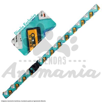 THE ROCKY DOG CORREA PARA PERROS MANOS LIBRES 1.2 METROS DISEÑO CASSETTE