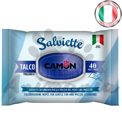 CAMON TOALLITAS HUMEDAS FRAGANCIA TALCO 40 UNIDADES 30*20 CM