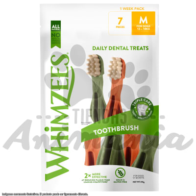 WHIMZEES TOOTHBRUSH TALLA M 7 UNIDADES | ENVASE SEMANAL1