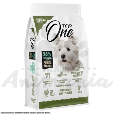 TOP ONE PERRO ADULTOS MINIS Y PEQUEÑOS CON POLLO 9 KG1