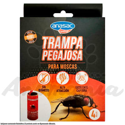 ANASAC CONTROL TRAMPA PEGAJOSA PARA MOSCAS 4 ROLLOS
