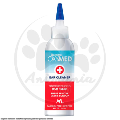TROPICLEAN OXYMED LIMPIADOR OTICO LIQUIDO ANTI PICAZON PERRO/GATO 118 ML1