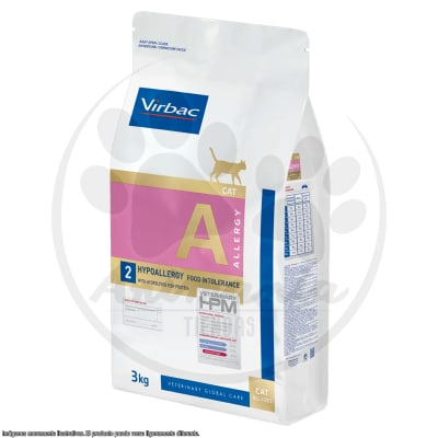 VIRBAC CAT VETERINARY HPM (2) HYPOALLERGY FOOD INTOLERANCE 3 KG
