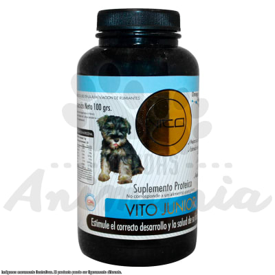 VITO JUNIOR PERRO POLVO ORAL SUPLEMENTO PROTEÍCO 100 GR1