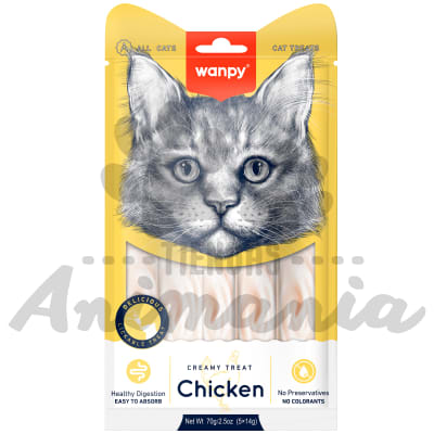 WANPY PREMIO CREMOSO SABOR POLLO PARA GATOS - CREAMY TREAT CHICKEN 70 GR