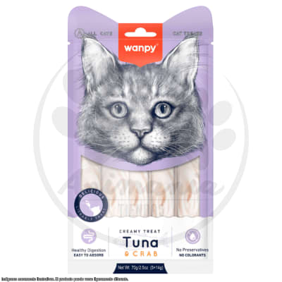 WANPY SNACK CREAMY CAT TUNA & CRAB 70 GR