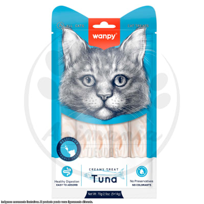 WANPY PREMIO CREMOSO SABOR ATUN PARA GATOS - CREAMY TREAT TUNA 70 GR