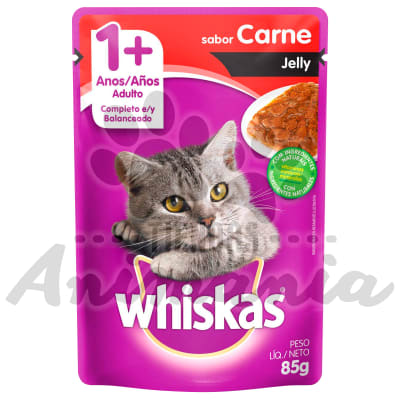 WHISKAS POUCH ADULTO CARNE JELLY 85 GR