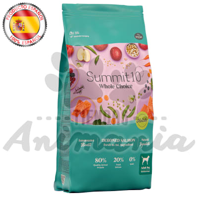 SUMMIT 10 DOG WHOLE CHOICE ADULT MEDIUM / MAXI SALMON - ADULTOS MEDIANOS Y GRANDES SABOR SALMON 10 KG1