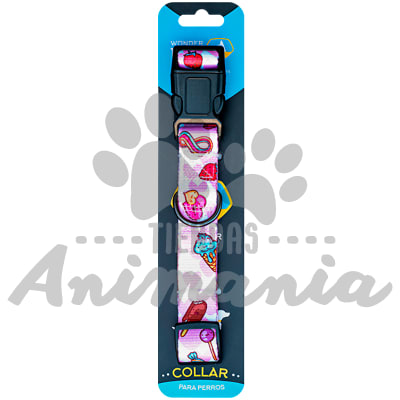 WONDER DOG COLLAR DISEÑO CANDY TALLA M