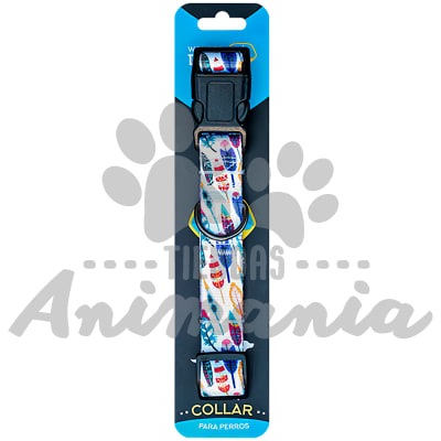 WONDER DOG COLLAR DISEÑO PLUMAS TALLA M