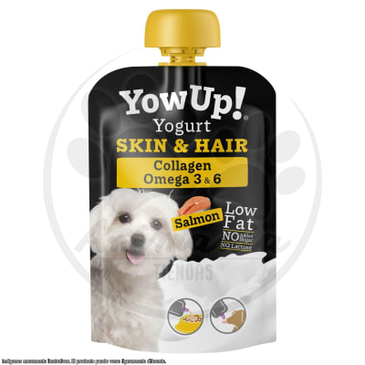 YOW UP! PERRO SKIN & HAIR COLLAGEN Y OMEGA 3 & 6 SABOR SALMON 115 GR