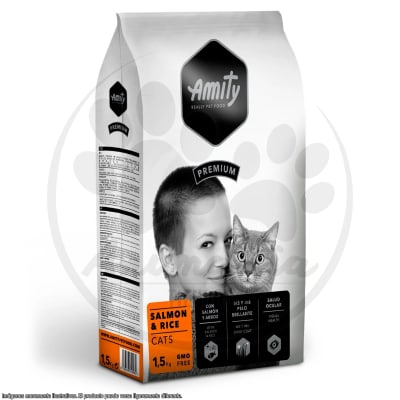 AMITY PREMIUM CAT SALMON & RICE ADULTO GMO FREE 1.5 KG
