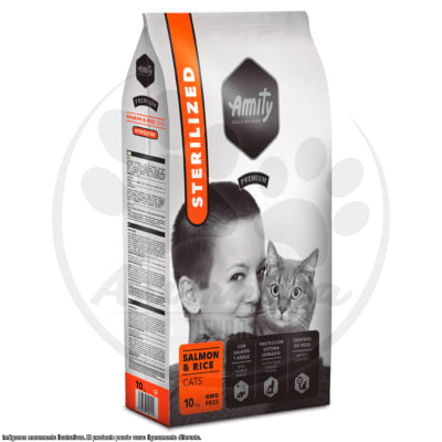 AMITY PREMIUM CAT SALMON & RICE ADULTO STERILIZED GMO FREE 10 KG