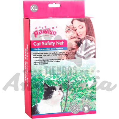 PAWISE RED PARA GATOS EN BALCONES TRANSPARENTE TALLA XL1