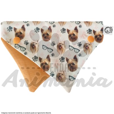 THE ROCKY DOG BANDANA DOBLE CHICA DISEÑO YORSHIRE & GOLDEN1