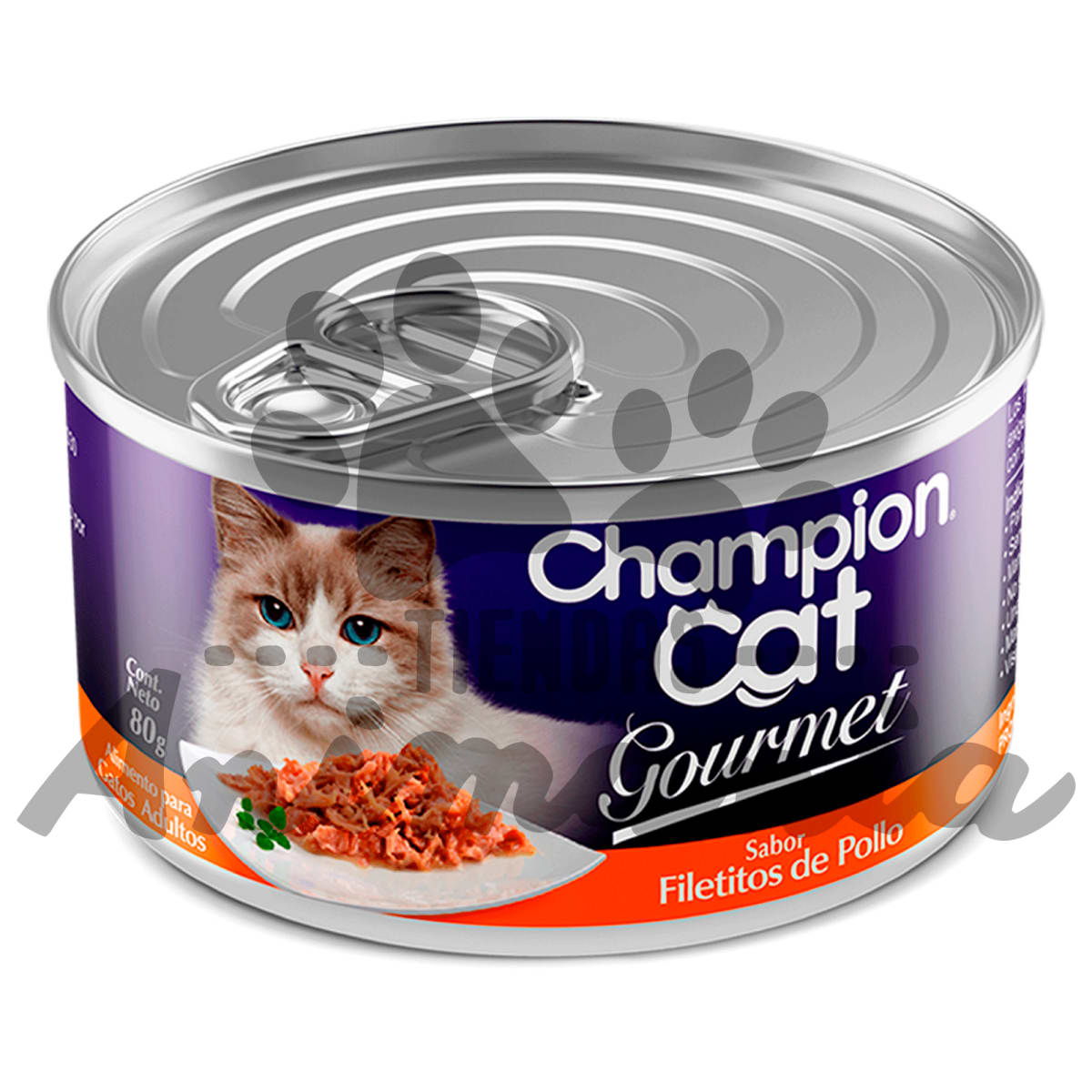 CHAMPION CAT LATA FILETITOS DE POLLO 80 GR Animania