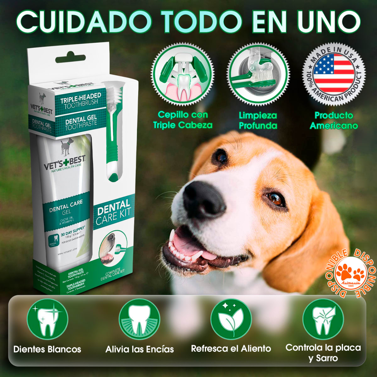 VET´S BEST DENTAL CARE KIT CUIDADO DENTAL PARA PERROS Animania