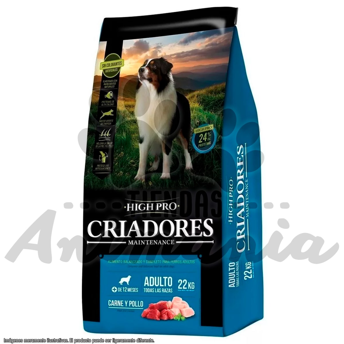 HIGH PRO CRIADORES MAINTENANCE PARA PERROS ADULTOS DE TODOS LOS TAMAÑOS Y ETAPAS DE VIDA 22 KG