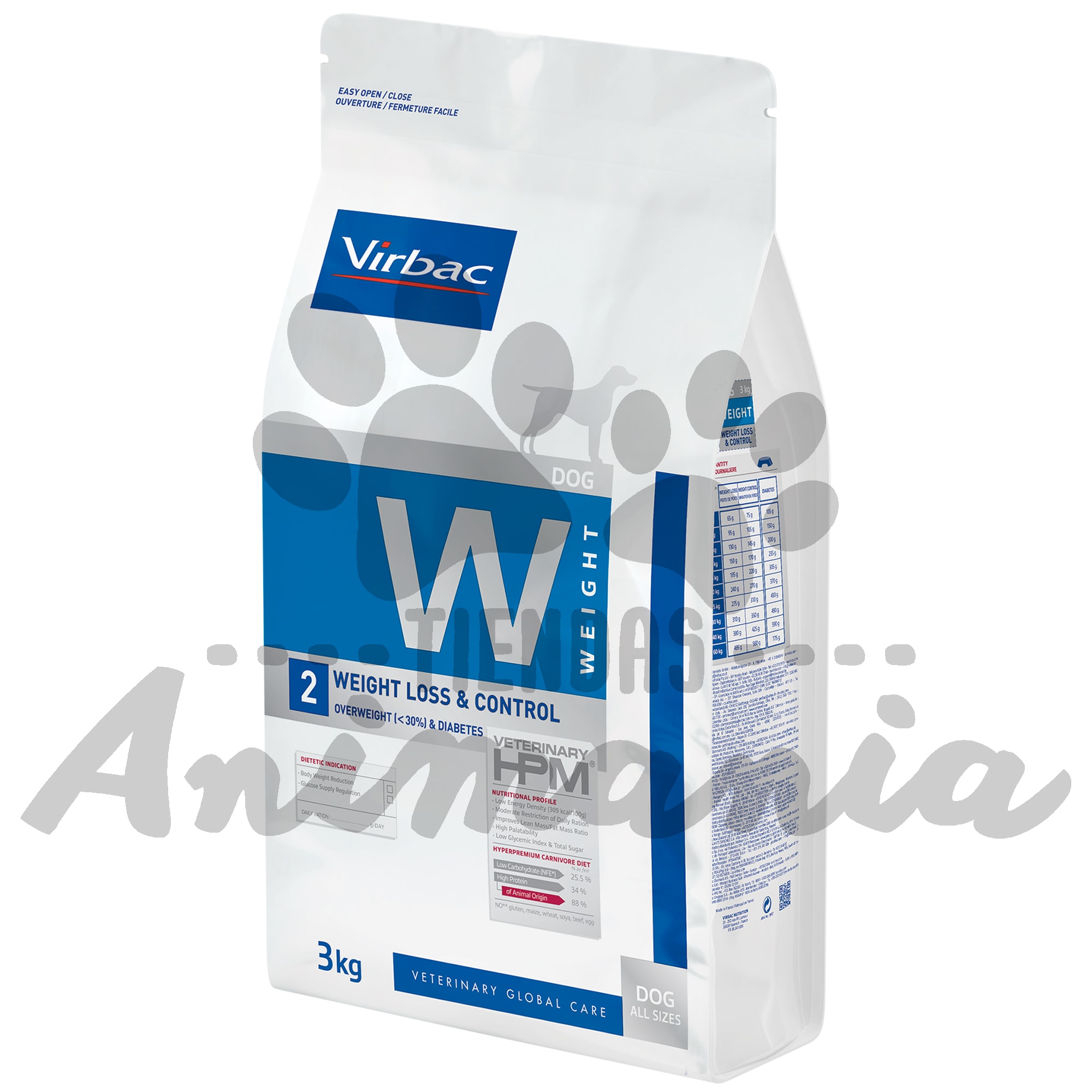 VIRBAC HPM WEIGHT LOSS & CONTROL DOG 3 KG Animania