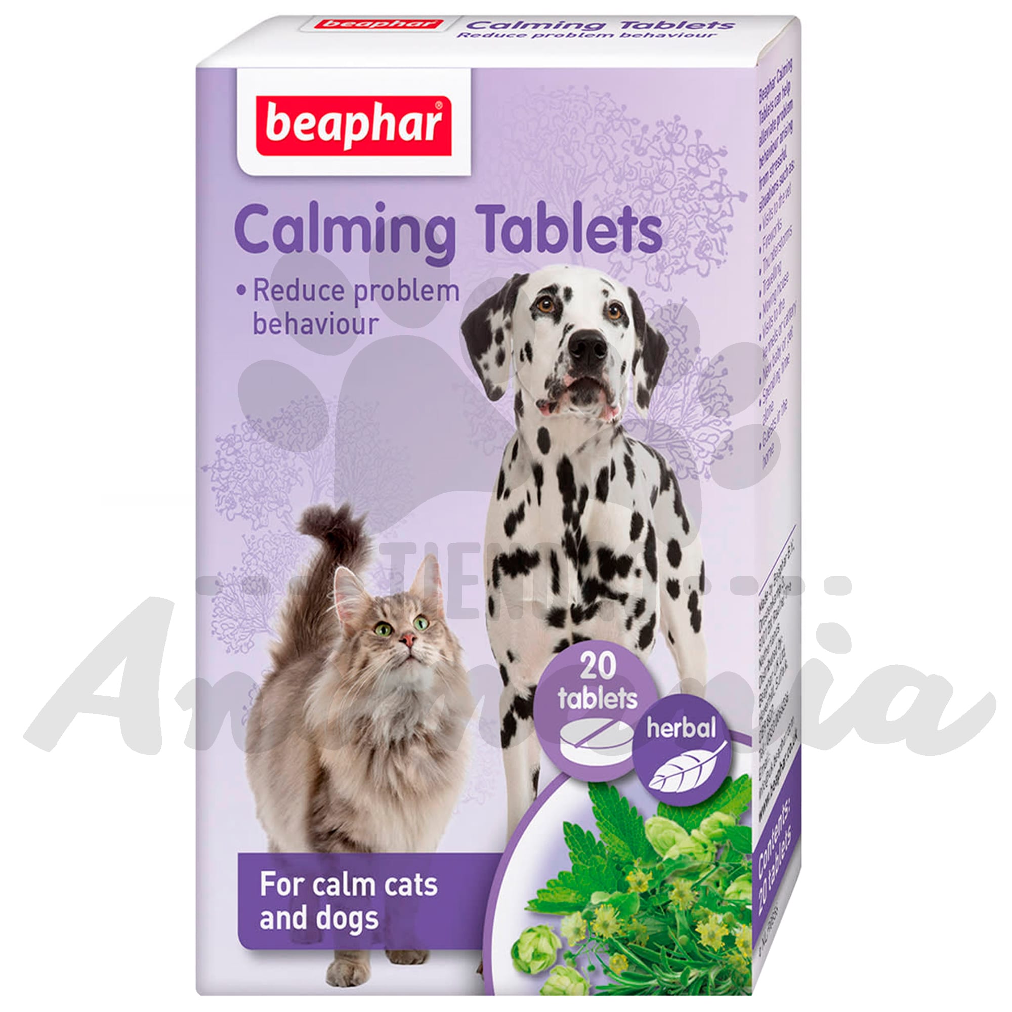 BEAPHAR CALMING TABLET x 20 COMPRIMIDOS PARA PERROS Y GATOS | Animania