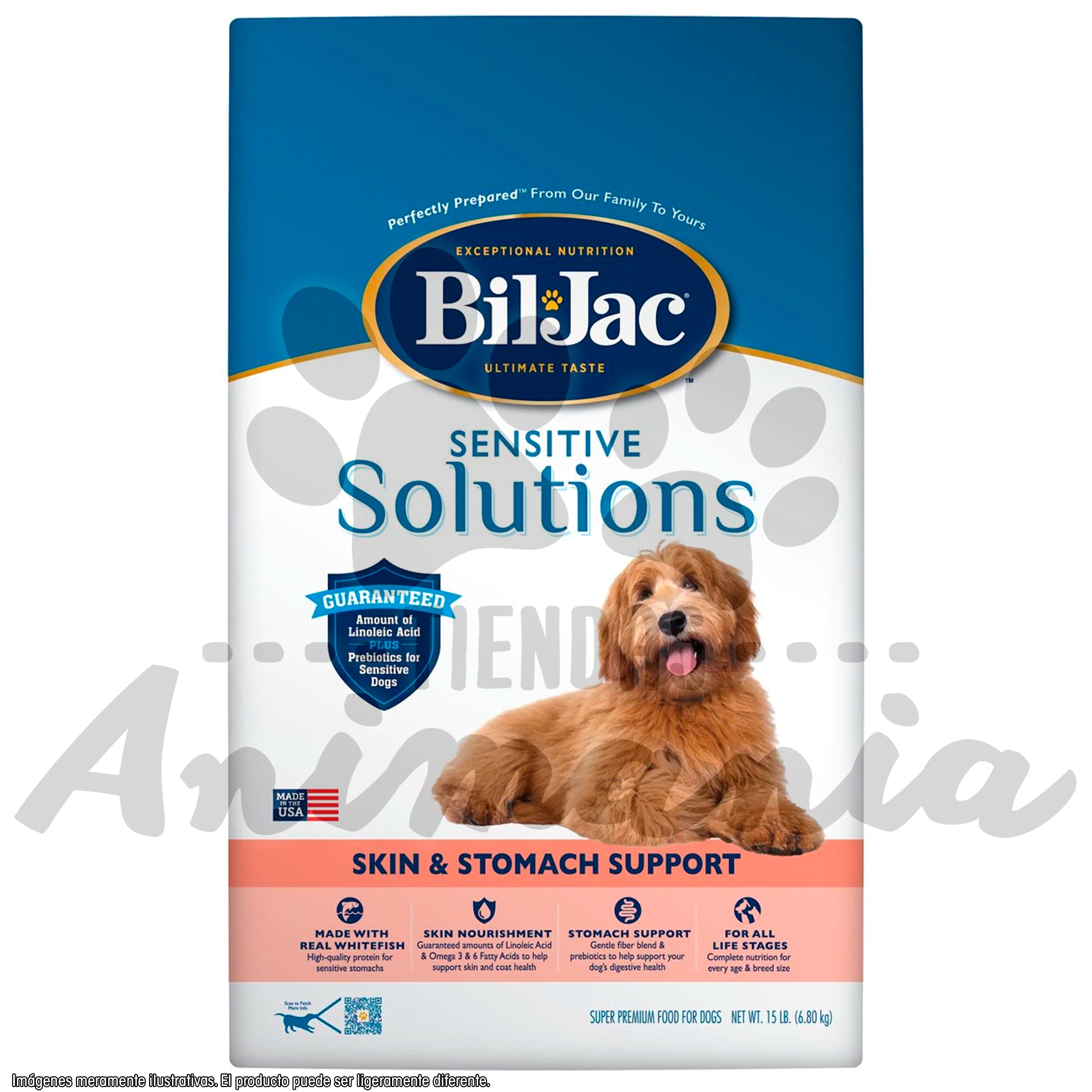 BIL JAC SENSITIVE SOLUTIONS SKIN & STOMACH SUPPORT 2.72 KG Animania