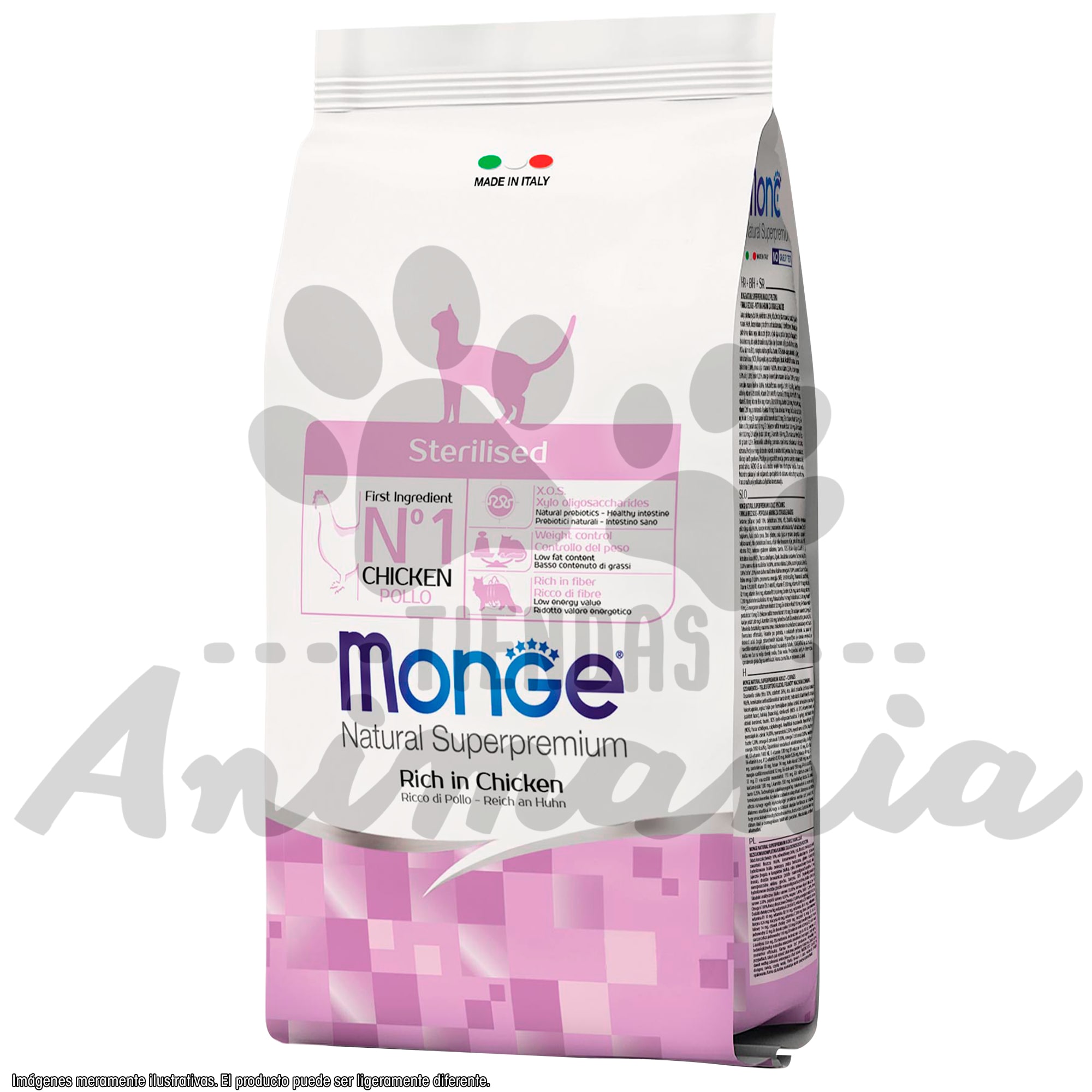 MONGE ADULT STERILISED CAT CHICKEN | GATOS ADULTOS ESTERILIZADOS SABOR ...