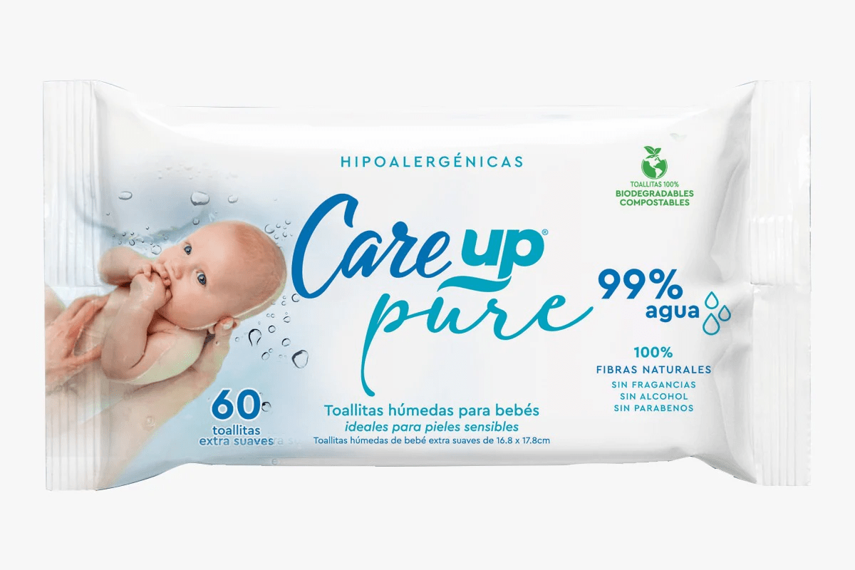 TOALLA HUMEDA CARE UP PURE 0