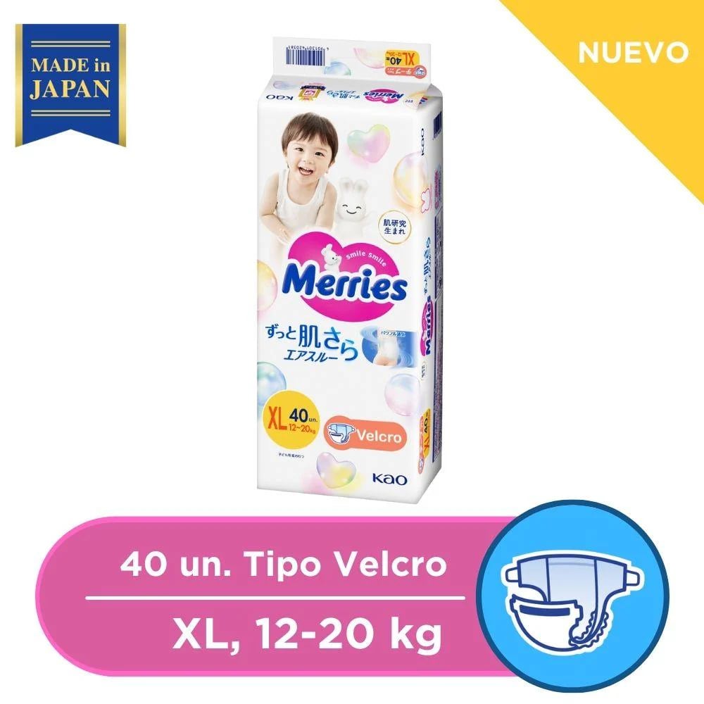 PAÑALES MERRIES VELCRO SUPER JUMBO4