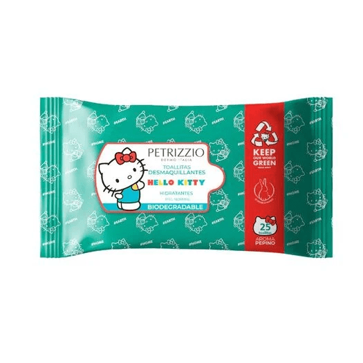 TOALLITAS DESMAQUILLANTES HELLO KITTY 25 UN 0