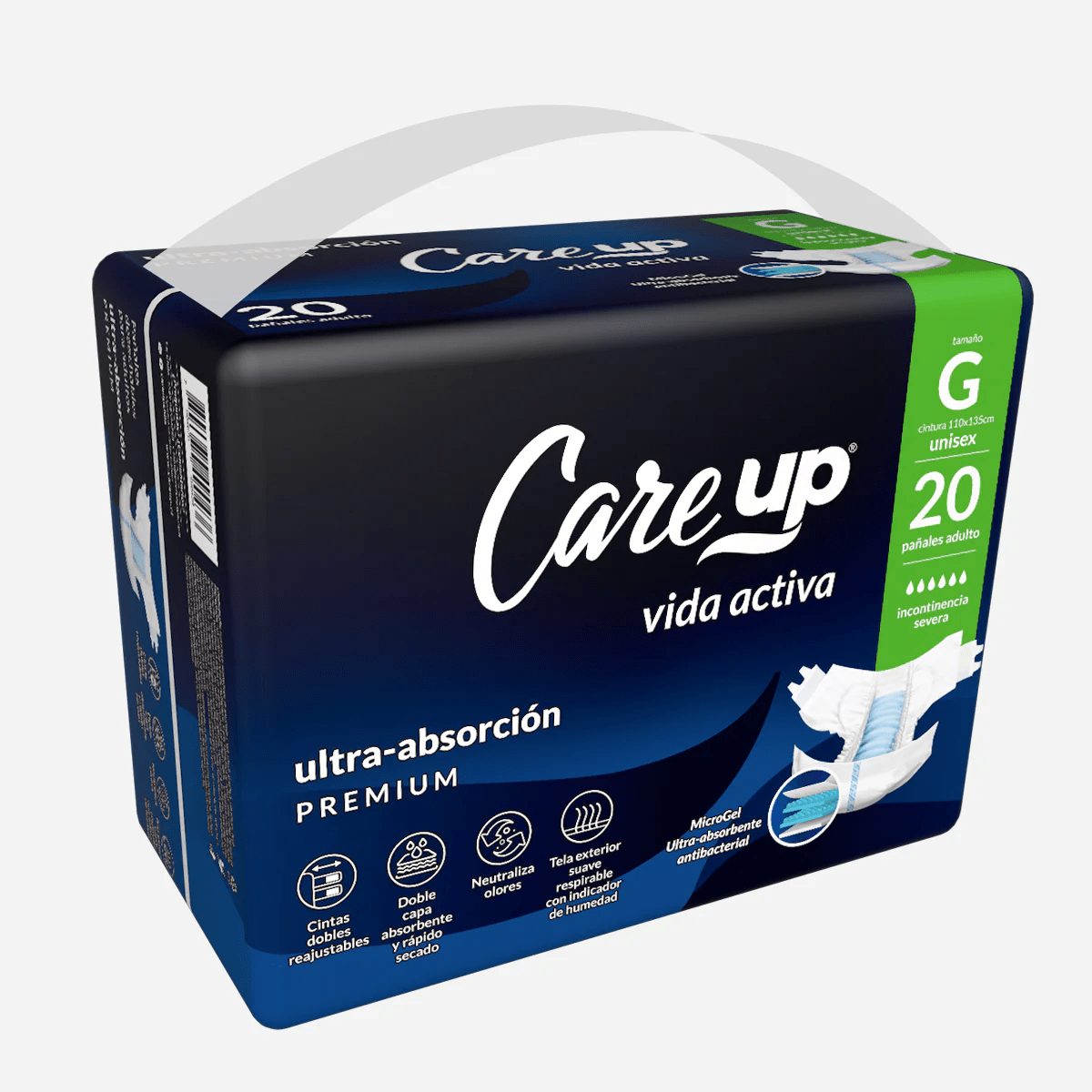 PAÑAL ADULTO CARE UP2