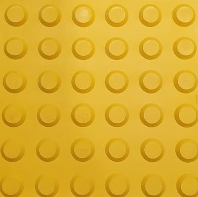 Palmeta Podotáctil Amarilla 300 x 300 mm x 6.5mm. (12 unidades)
