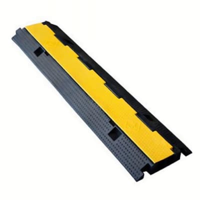 Pasa Cable Protector de Cables de 2 Canales – Resistente hasta 7 Toneladas, Tapa Abatible y Alta Visibilidad