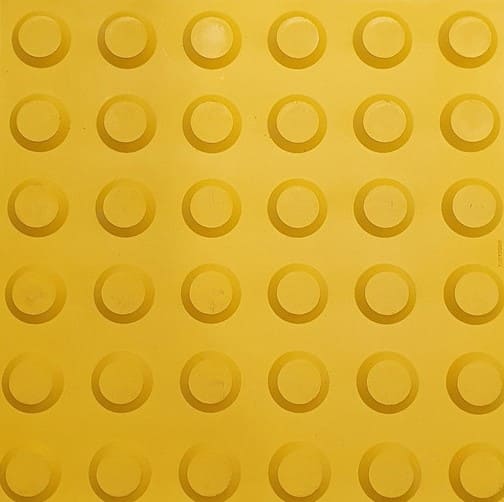 Palmeta Podotáctil Amarilla 300 x 300 mm x 6.5mm. (12 unidades) 1