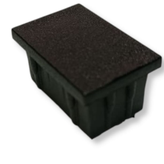 Regatón Plástico Tapa Perfil (Taco) 15 x 20 mm. Interior Negro 1