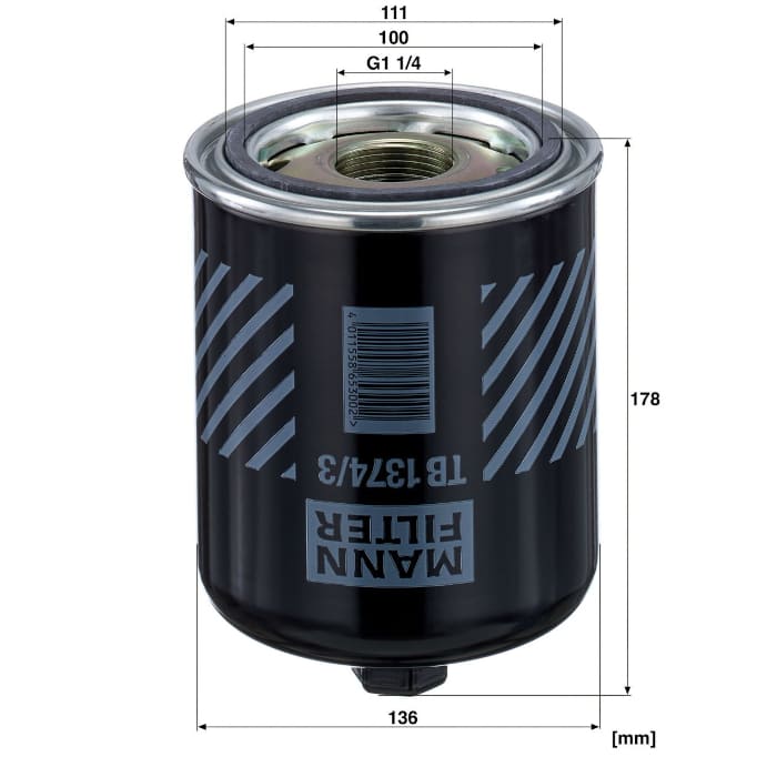 Filtro Respiradero / Cartucho Secador de Aire TB 1374/3x MANN-FILTER2