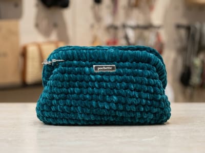 Cartera CHENILLE VERDE1