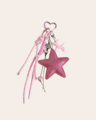 Llavero Estrella Rosada