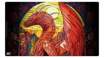 Top Deck - Colección Vitrales - Dragón Rojo - Playmat1