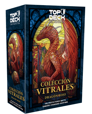 Top Deck - Colección Vitrales - Dragón Rojo - Protectores1